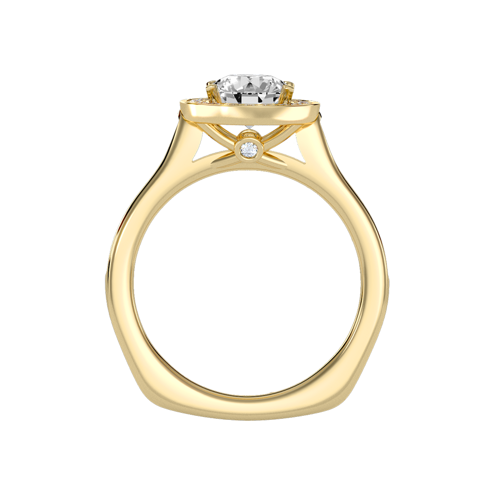 Vintage Classic Halo Diamond Engagement Ring