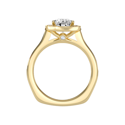 Vintage Classic Halo Diamond Engagement Ring