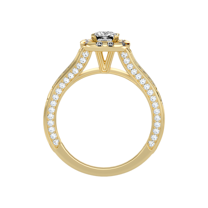 Gilded Solitaire Ring