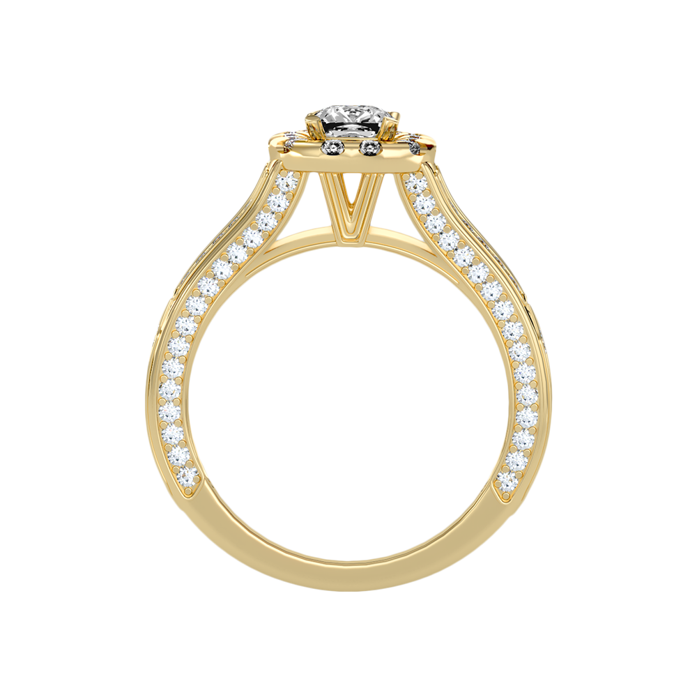 Gilded Solitaire Ring