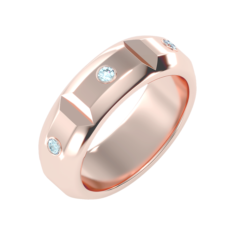 Grandeur Men's Broad Band Ring-Color_Rose-Gold