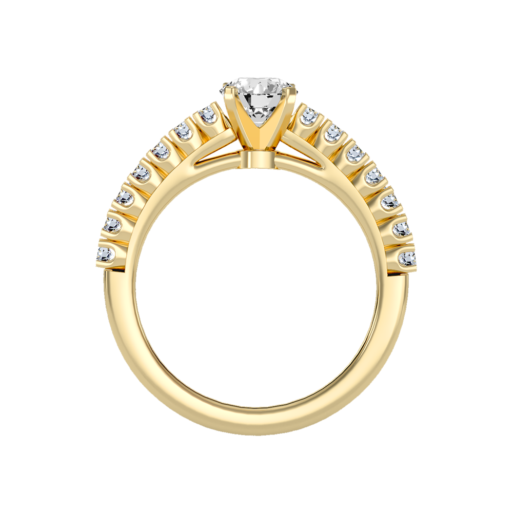 May Flower Solitaire Ring