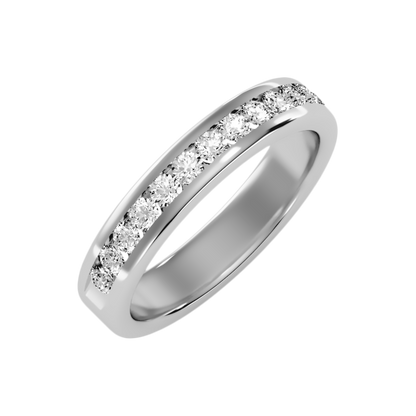 Shleek Half Eternity Band-Color_White-Gold