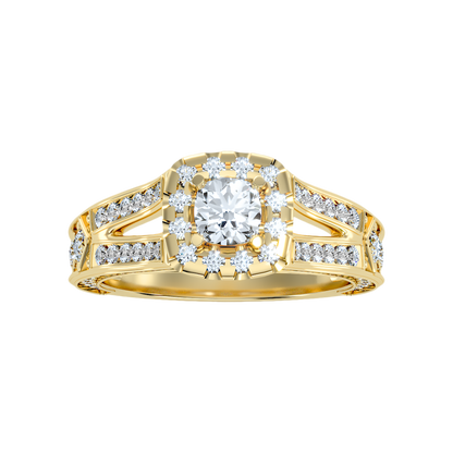 Gilded Solitaire Ring