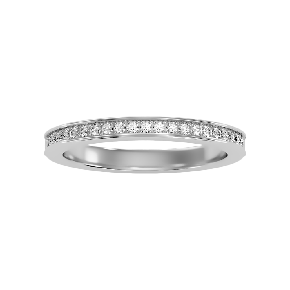 Elegant Half Eternity Wedding Band