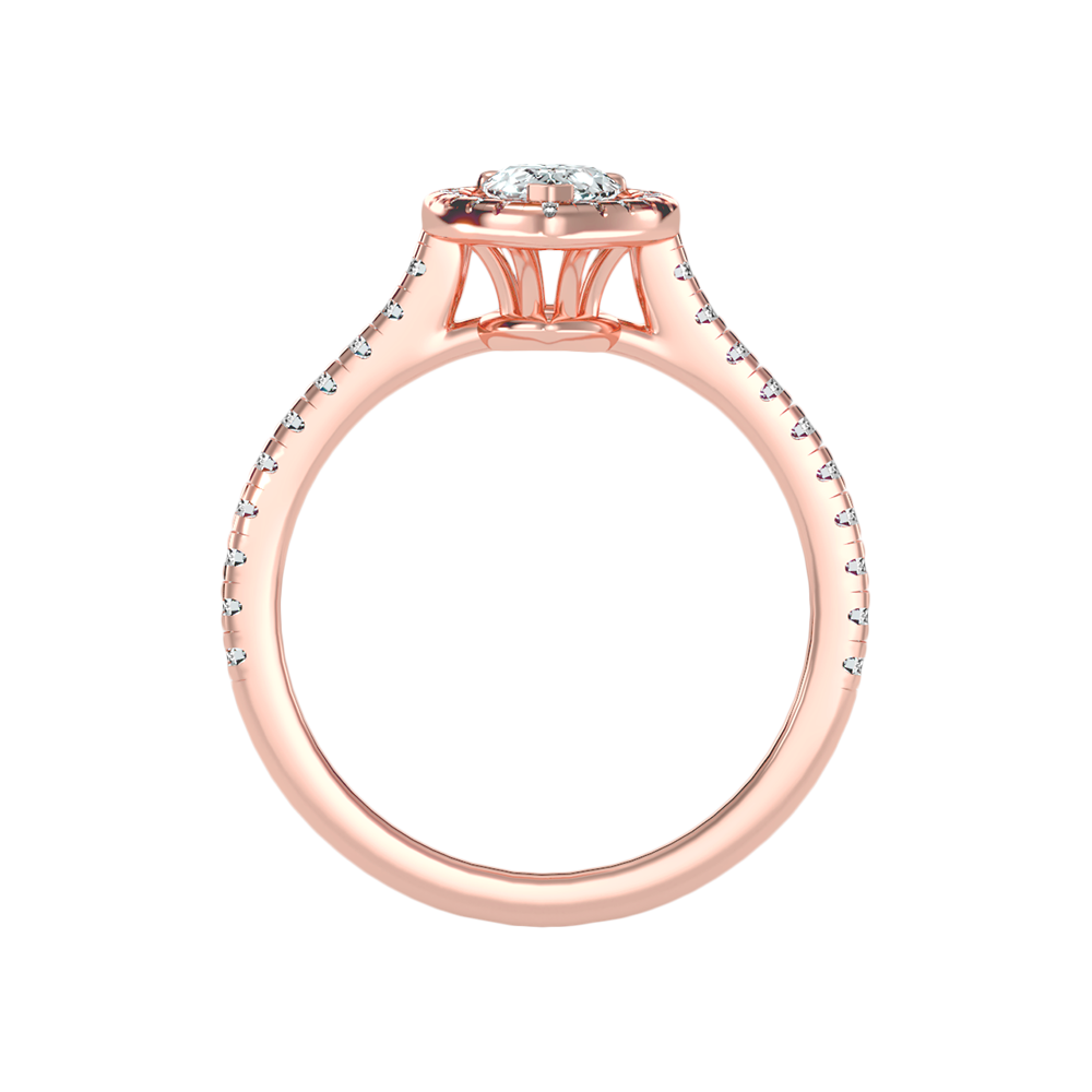 Great Pear Shaped Engagement Halo Ring