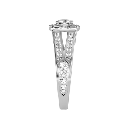 Gilded Solitaire Ring