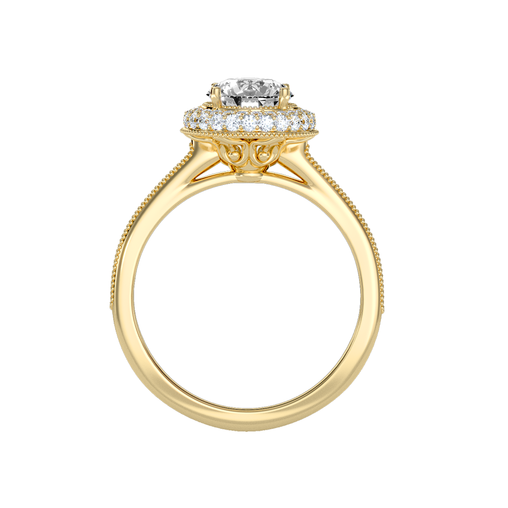 Prettey Classic Halo Diamond Engagement Ring