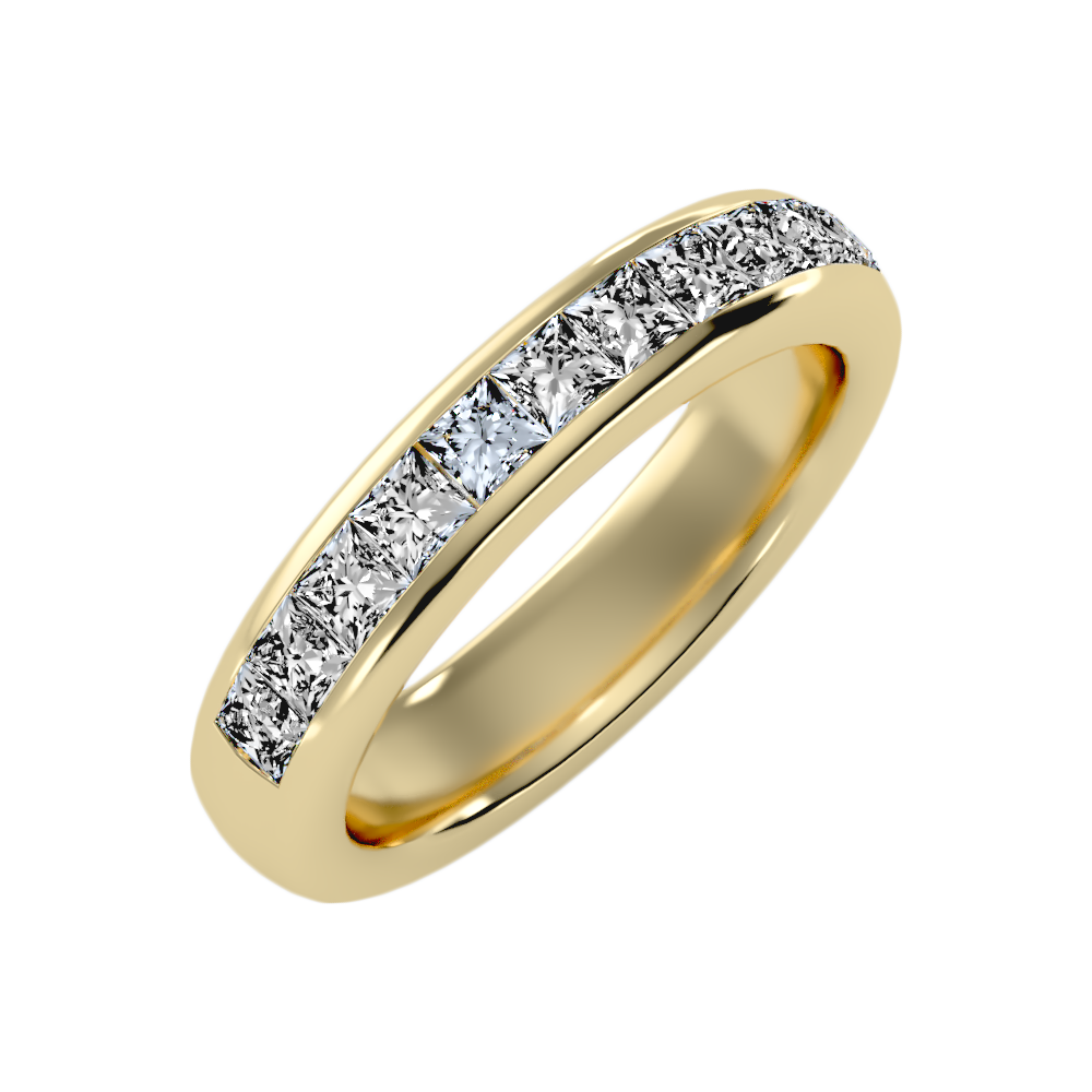 Silliage Half Eternity Band-Color_Yellow-Gold