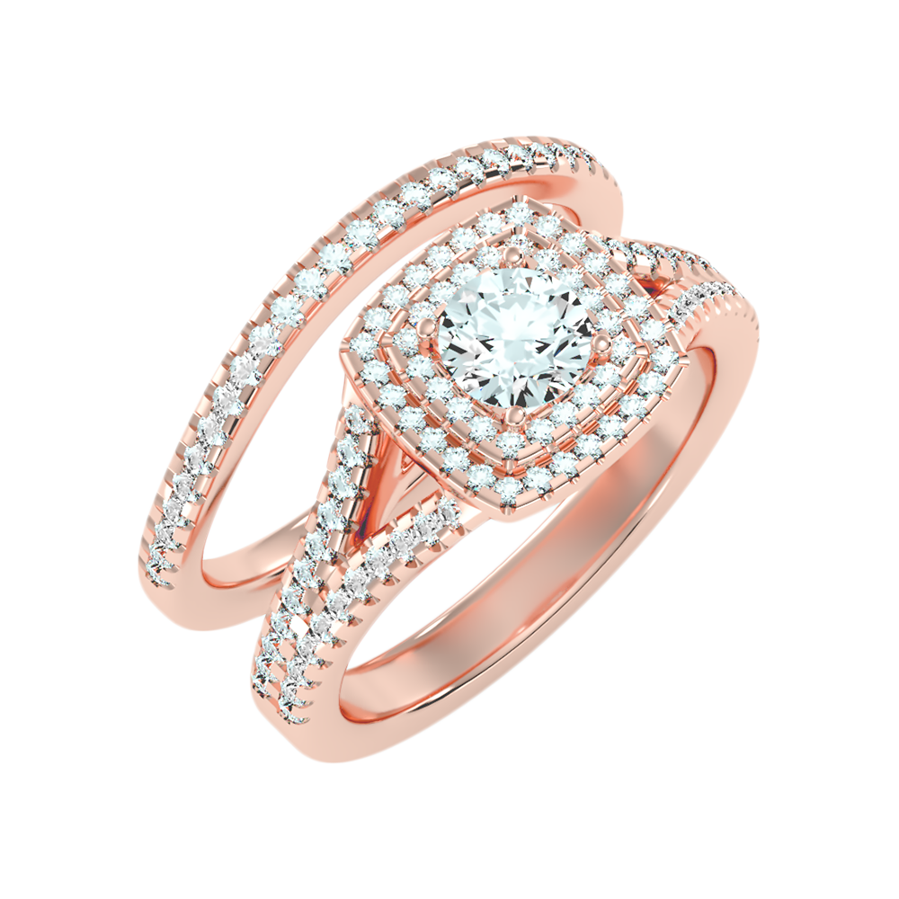 Light Bridal Ring Set-Color_Rose-Gold