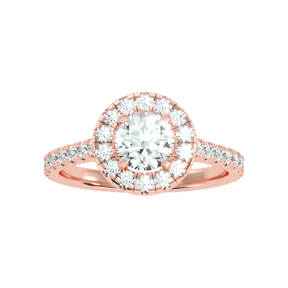 Fiminiace Classic Halo Diamond Engagement Ring