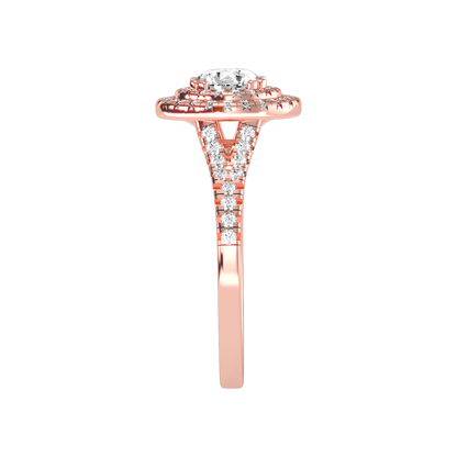 Doiet Classic Halo Diamond Engagement Ring
