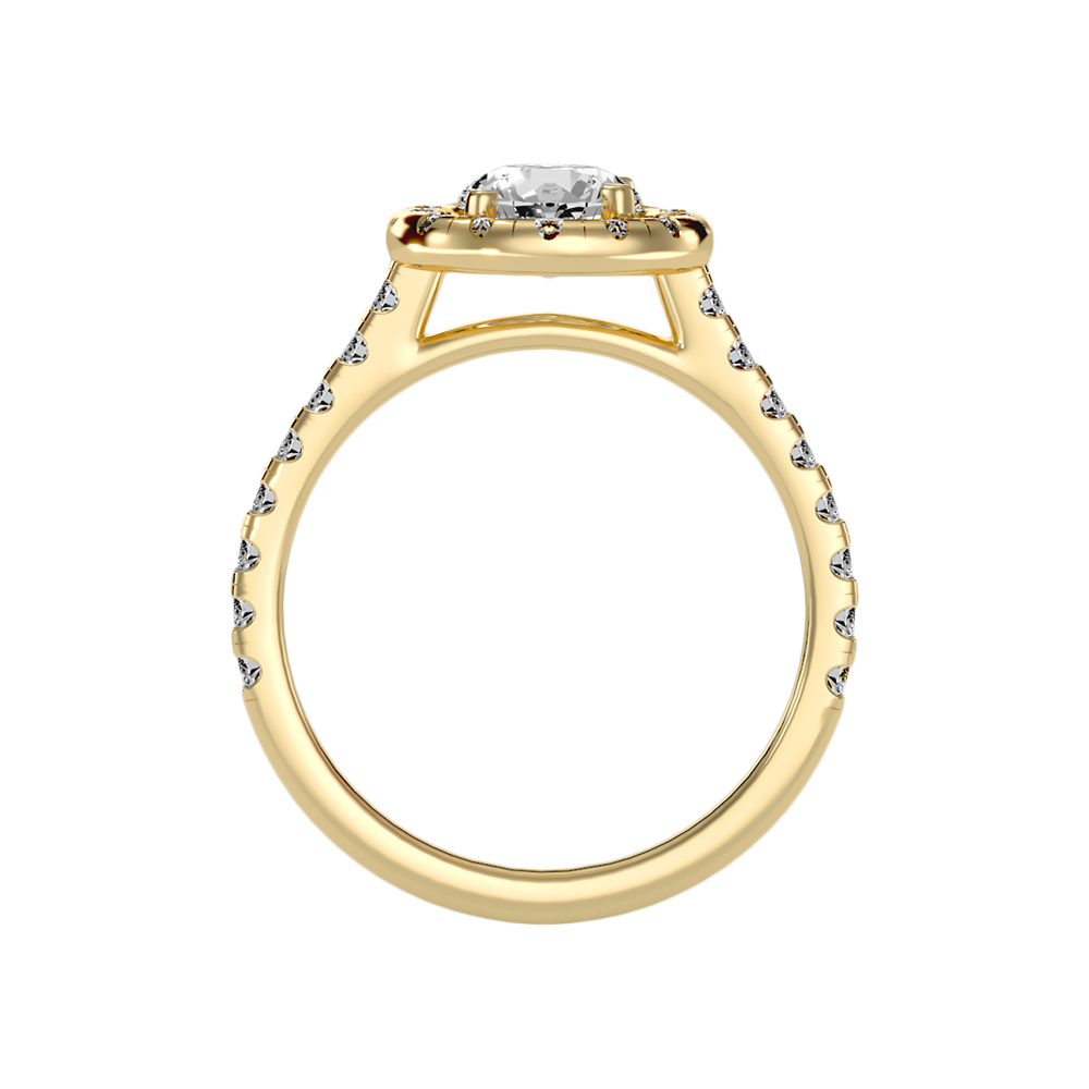 Fiminiace Classic Halo Diamond Engagement Ring