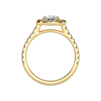 Fiminiace Classic Halo Diamond Engagement Ring