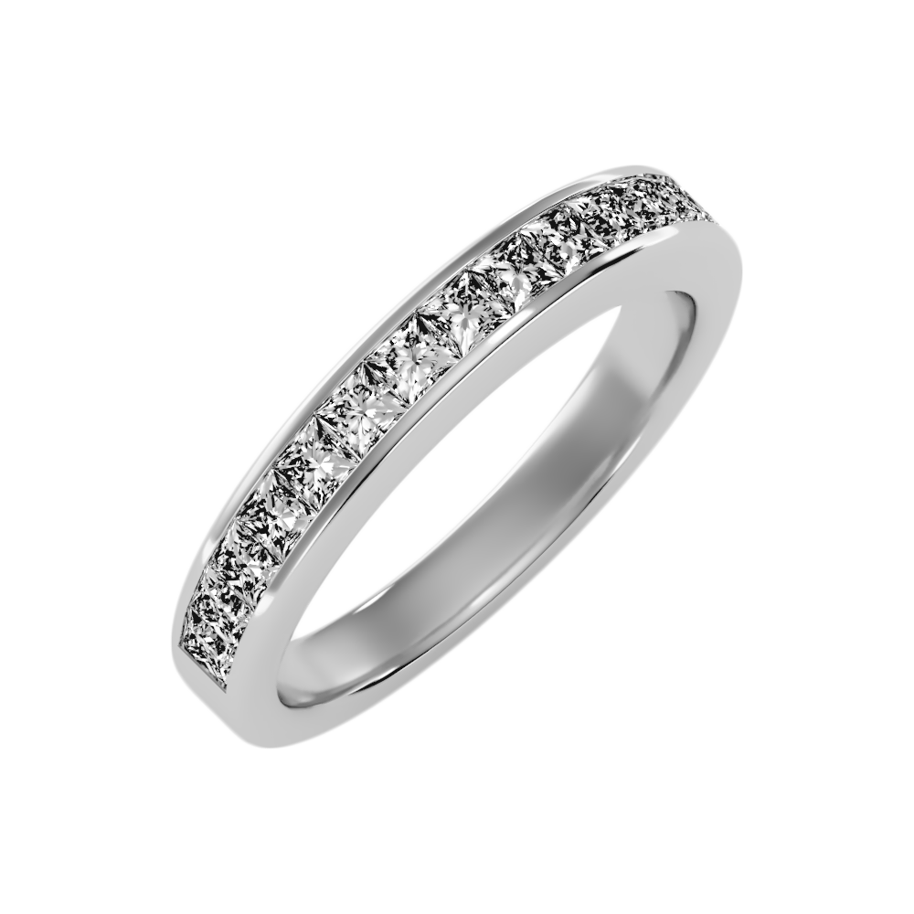 Serene Half Eternity Band-Color_White-Gold