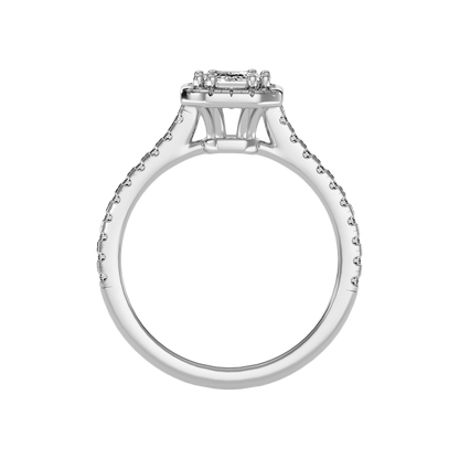 Extraordinary Diamond Halo Engagement Ring