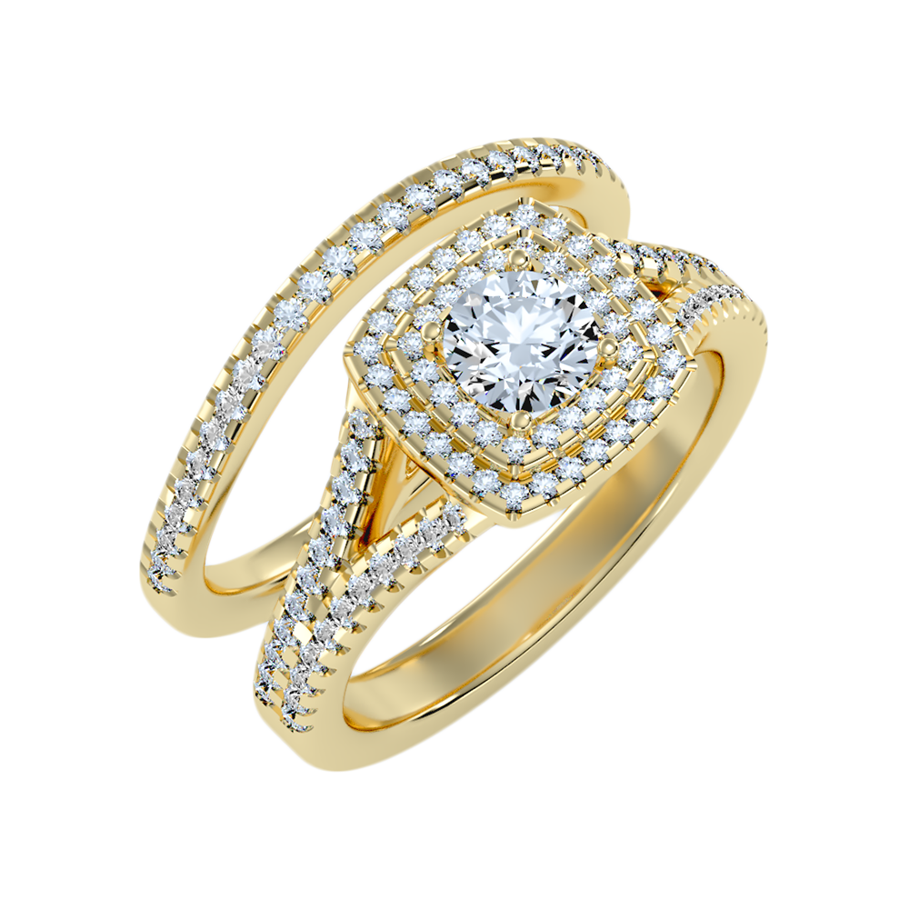Light Bridal Ring Set-Color_Yellow-Gold
