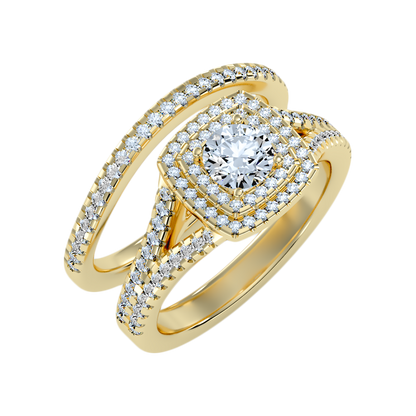 Light Bridal Ring Set-Color_Yellow-Gold