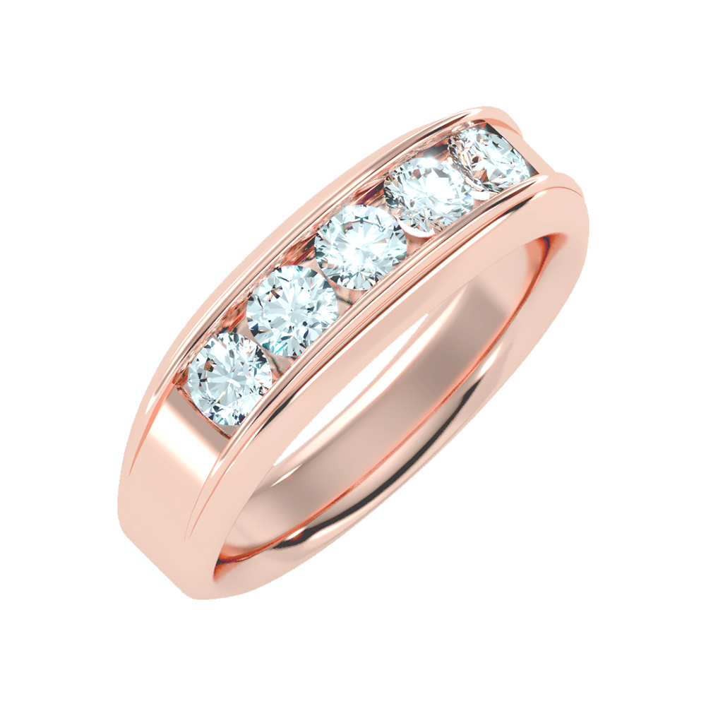 Ultimate jewel Men's Broad Band Ring-Color_Rose-Gold