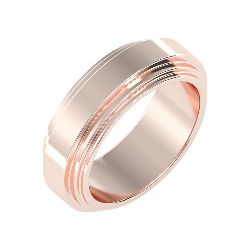 Splendor Men's Broad Band Ring-Color_Rose-Gold
