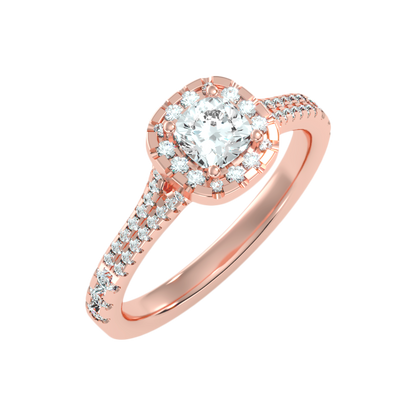 Excellent Halo Engagement Ring