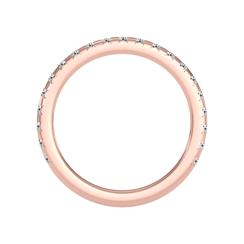 Lively Half Eternity Wedding Band