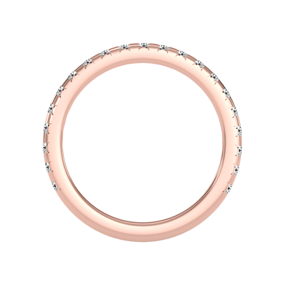 Lively Half Eternity Wedding Band