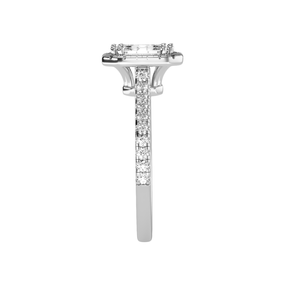 Extraordinary Diamond Halo Engagement Ring