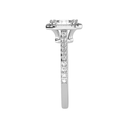 Extraordinary Diamond Halo Engagement Ring