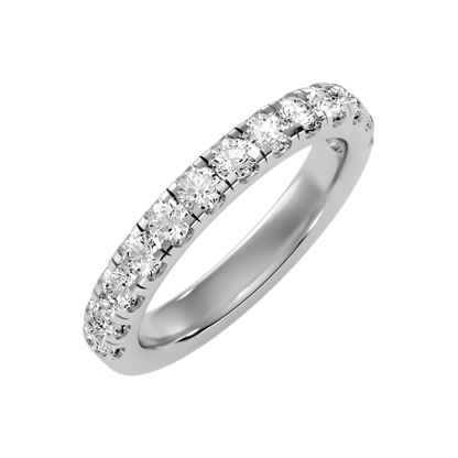 Effervescent Half Eternity Wedding Band-Color_White-Gold