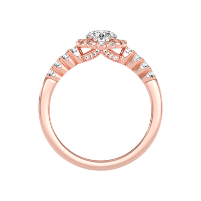 Kallos Classic Halo Diamond Engagement Ring