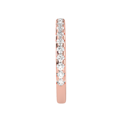 Lively Half Eternity Wedding Band