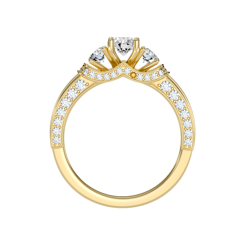 Sumptuous Three Stone Diamond Engagement Ring