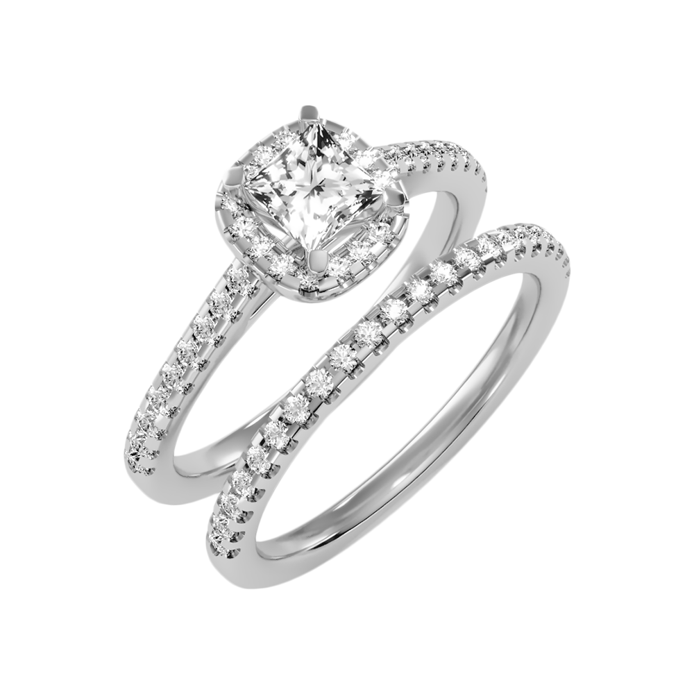 Marvellou Bridal Ring Set-Color_White-Gold