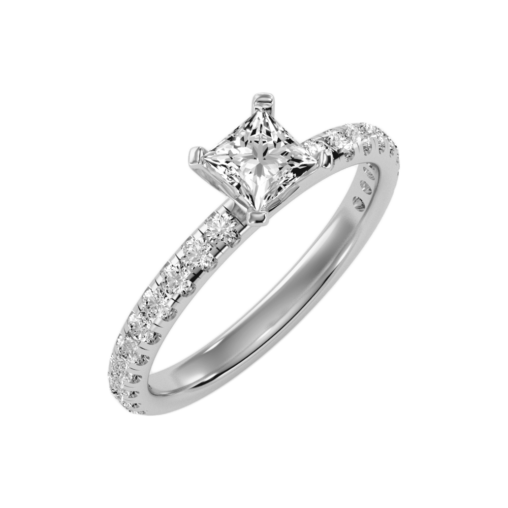 Pleasantness Solitaire Ring-Color_White-Gold