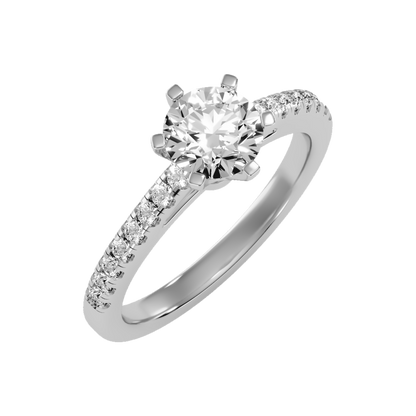 Light Solitaire Ring-Color_White-Gold
