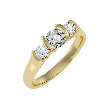 The Stylish Three Stone Ring