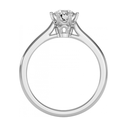 The Cosy Single Stone Ring-Color_White-Gold