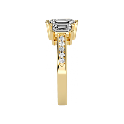 Mesmerizing Three Stone Ring