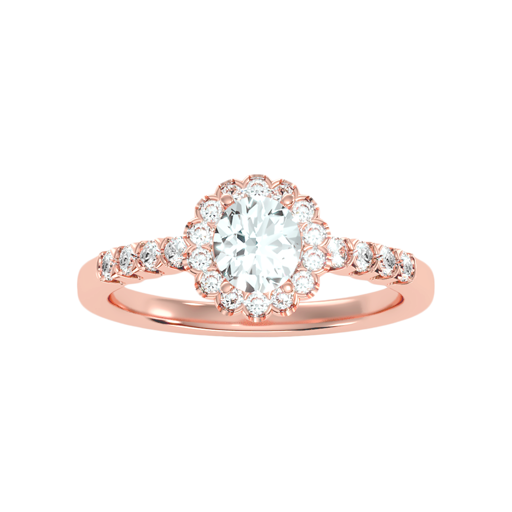 Kallos Classic Halo Diamond Engagement Ring