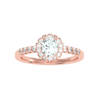 Kallos Classic Halo Diamond Engagement Ring