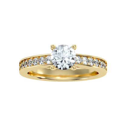 Flower Solitaire Ring