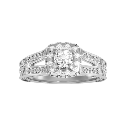 Gilded Solitaire Ring