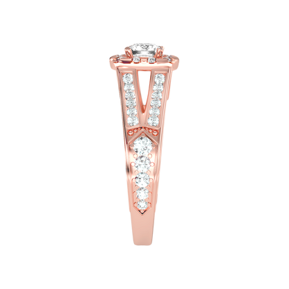 Gilded Solitaire Ring