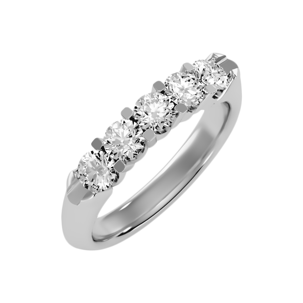 Joily Half Eternity Band-Color_White-Gold