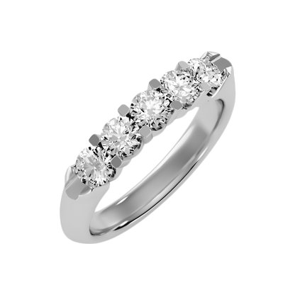 Joily Half Eternity Band-Color_White-Gold