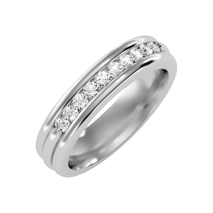 Shase Half Eternity Band-Color_White-Gold