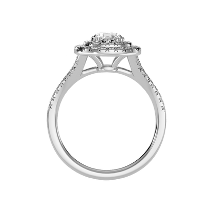 Doiet Classic Halo Diamond Engagement Ring