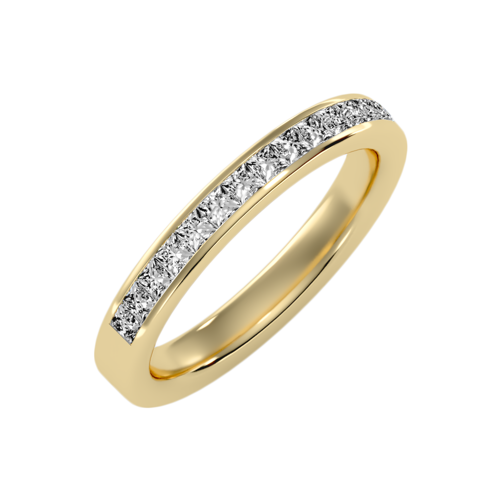 Plentiful Half Eternity Wedding Band-Color_Yellow-Gold