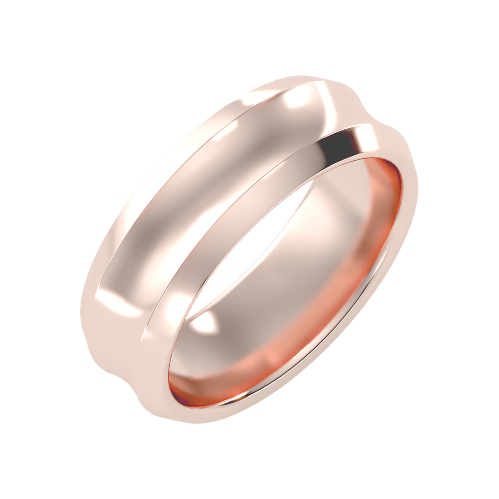 Laurels Men's Broad Band Ring-Color_Rose-Gold